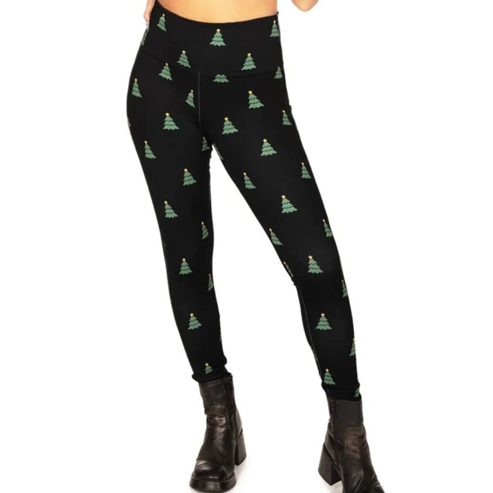 🎄✨ Tipsey Elves - Christmas Tree High Waisted Leggings - XL - Worn 1 Time